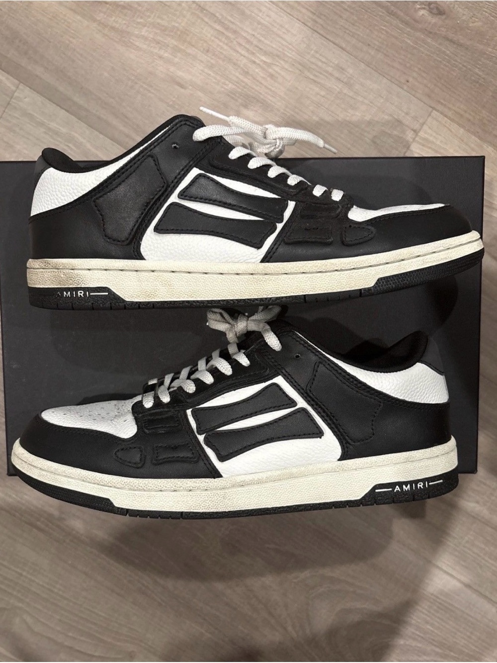 AMIRI Black and White Low-Top Sneakers